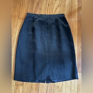 Vintage 100% Silk Back Kriss Kross Pencil Lined Skirt Size 6